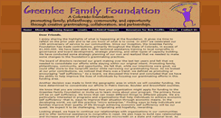 Desktop Screenshot of greenleefamilyfoundation.org