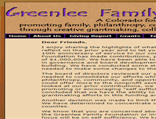 Tablet Screenshot of greenleefamilyfoundation.org